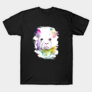 Dog Pet Animal Nature Watercolor Art Painting T-Shirt